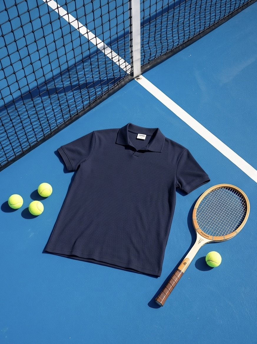 Navy Blue Polo T-Shirt - Image 6